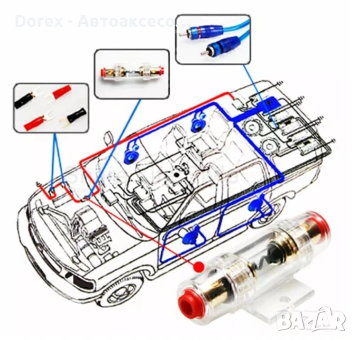 Кабели за усилвател MD-8 1500W 8GA комплект, снимка 4 - Аксесоари и консумативи - 54203064
