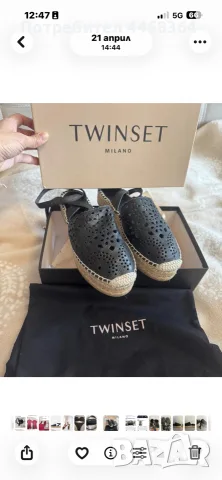 Еспадрили на Twinset,оригинални,обувани един път, снимка 2 - Други - 55613148