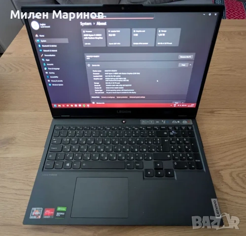 Lenovo Legion 5 l GTX 1650 l Ryzen 5 4600h l 32 RAM l 1.5Tb storage l, снимка 7 - Лаптопи за игри - 54625801