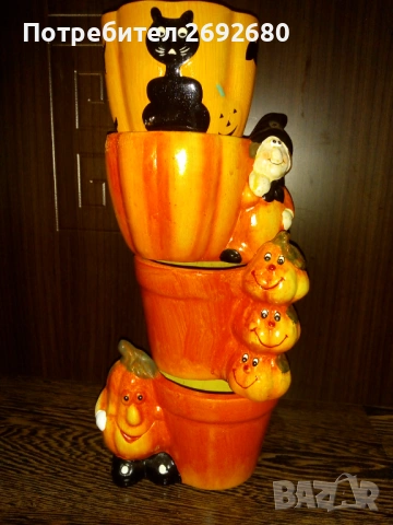 Керамични кашпи 4бр. с обща цена 