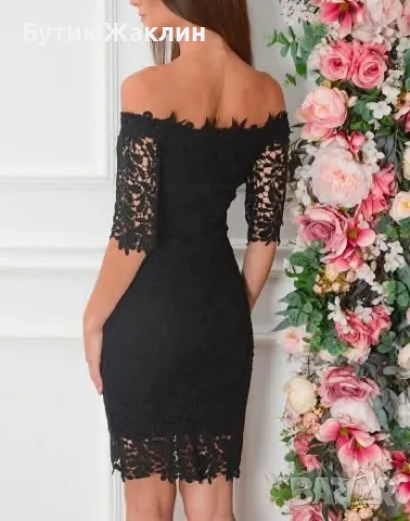 Рокля по тялото с едра дантела , снимка 3 - Рокли - 55513910