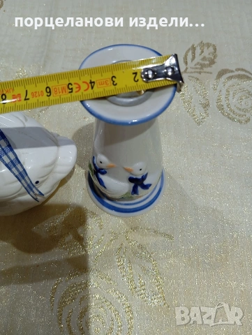 порцеланов прекрасен сет свещници с фигура на пате , снимка 7 - Колекции - 54010683