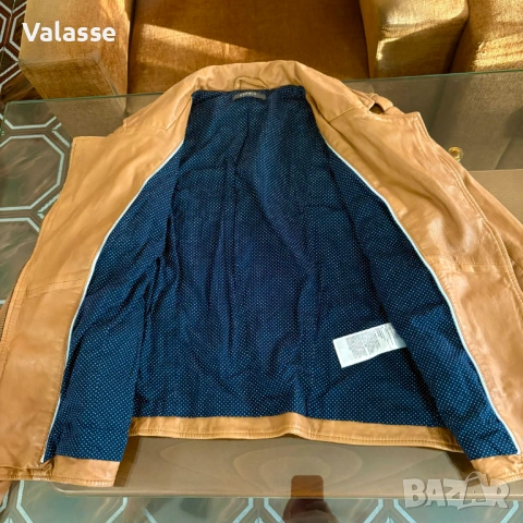 Естествена кожа Esprit байкър яке M/40 в отлично състояние, снимка 5 - Якета - 54712255
