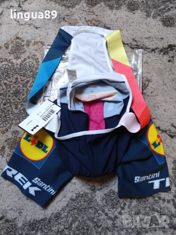 Вело клин с презрамки Santini Lidl Trek Women Race Bib Shorts, снимка 2 - Спортни екипи - 55153668