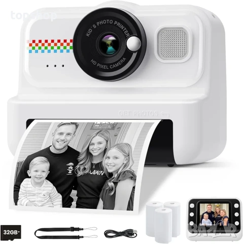 Чисто нов дигитален фотоапарат с Моментален Печат HiMont 1080P   