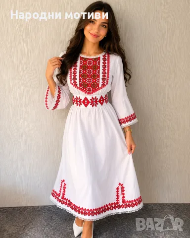 дамски ризи рокли с народни мотиви / с шевице, снимка 3 - Рокли - 55532690