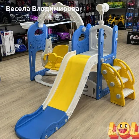 Детска пързалка с люлка и катерушка, снимка 2 - Други - 55413653