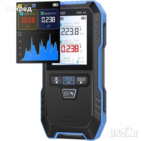 FNIRSI ERD-10 EMF RF радиационен брояч детектор за магнитно електрическо поле, снимка 2 - Други инструменти - 55134323