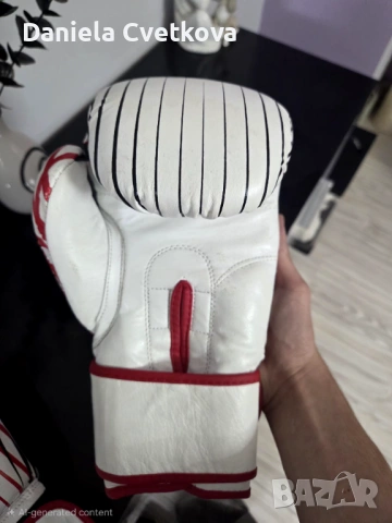 Боксови ръкавици SZ FIGHTERS 12oz Бели с червено, снимка 3 - Бокс - 54445682