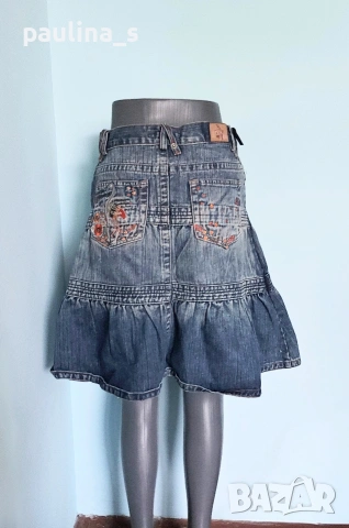 Три броя / Маркова дънкова пола "MNG / Mango", "Camaieu" и "Denim & Co" / XS / M , снимка 12 - Поли - 54792137