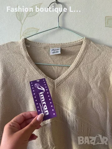 3 евро 💶 Нова дамска блуза с етикет в кремав цвят M / L размер ❤️, снимка 3 - Блузи с дълъг ръкав и пуловери - 55579044