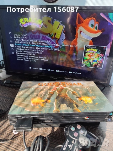 ✅ PS2 GOD OF WAR SKIN хакнат 100+ игри HDD, снимка 4 - PlayStation конзоли - 54069147