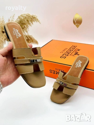 Hermes Нови Дамски Чехли Ерме Различни Цветове , снимка 4 - Чехли - 54620572