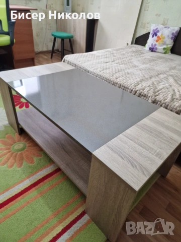 ХОЛНА МАСА ДЪБ СОНОМА БРИЛЯНТ  Ш:120см / Д:58см / В:45 см, снимка 3 - Маси - 54037766