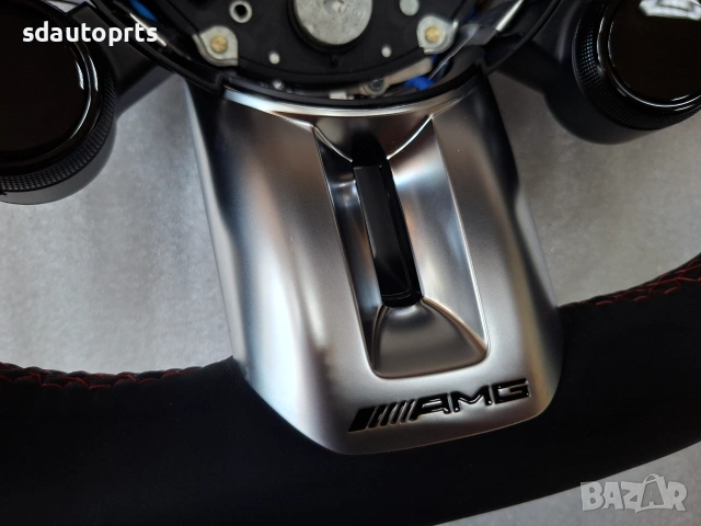 Нов Оригинален Волан Алкантара AMG Mercedes W206 W223 W213 W257 W167 W254 63 - Червен шев, снимка 13 - Части - 55283227