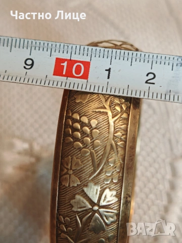 Стара Бронзова Гривна с Орнаменти. Отлично състояние., снимка 5 - Антикварни и старинни предмети - 53961792