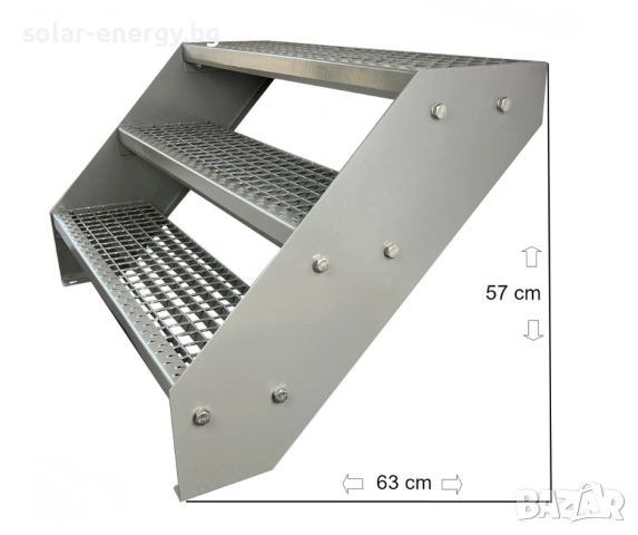 Външни метални стълби | Поцинковани | 5 размера | Готови за монтаж, снимка 3 - Други - 54145364