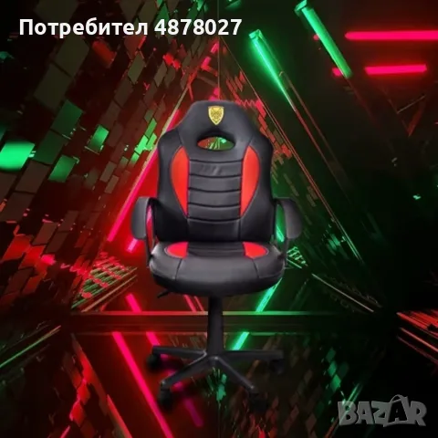 Детски геймърски офис стол – Спортен дизайн, ергономичен и регулируем, снимка 10 - Столове - 55562862