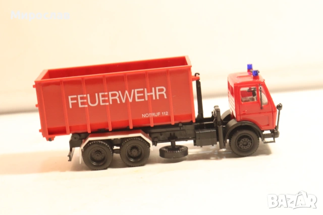 HERPA??? H0 1/87 МERCEDES КАМИОН ПОЖАРНА МОДЕЛ КОЛИЧКА, снимка 4 - Колекции - 54216066