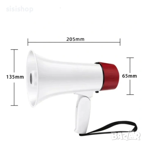 Комплект Професионален Преносим Мегафон: USB, Презареждаеми Батерии и Мощен Звук 4917, снимка 2 - Футбол - 53993496