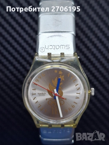Часовник Swatch Atlanta 1996, снимка 5 - Мъжки - 54544090