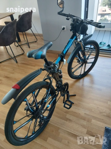 Велосипед Crosslander Compact Elegance 26″ Лeти Капли, Сгъваем Черно/Синьо, снимка 12 - Велосипеди - 55269097