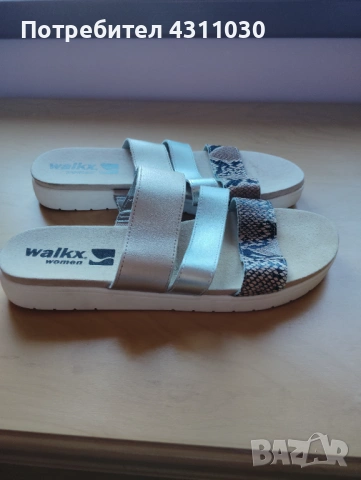 Нови дамски чехли Walkx women естествена кожа 41 номер, снимка 2 - Чехли - 53378093