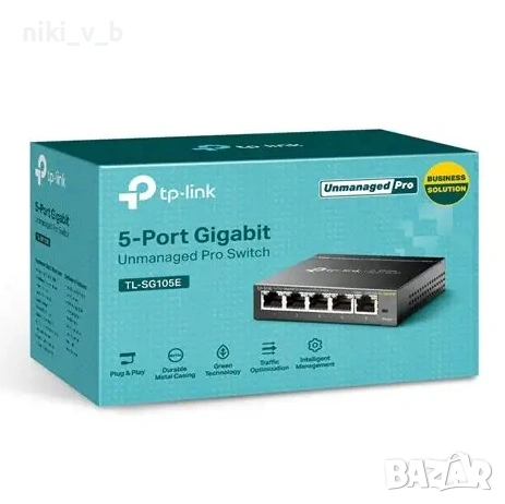 Мрежов Суич TP-Link TL-SG105E, 5Port, 1000Mbps