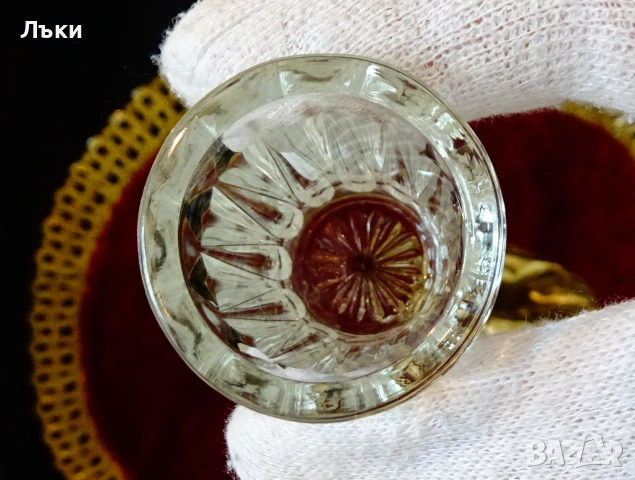 Посребрен свещник месинг и кристал. , снимка 4 - Антикварни и старинни предмети - 54281790