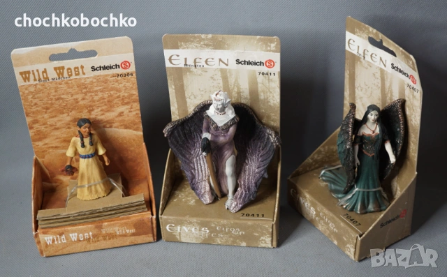 Schleich 3 Фигурки играчки елфи индианка с кукла