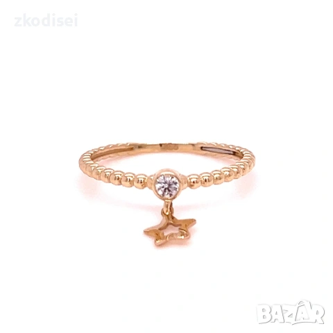 Златен дамски пръстен 1,13гр. 14кр. проба:585 размер:55 модел:38868-5