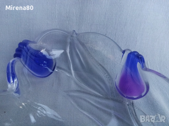 * Walther Glass * - кристална бонбониера, снимка 3 - Чинии - 54671042