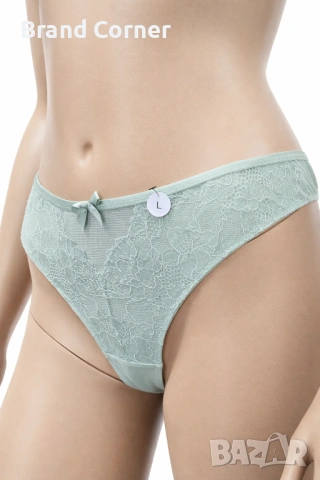 Hunkemöller дамско дантелено долнище, размер L, ментов цвят, снимка 2 - Бельо - 54538668