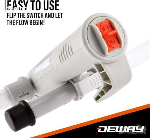 Помпа за прехвърляне на гориво DeWay с батерии и дюза с автоматично спиране, снимка 8 - Други инструменти - 54049135