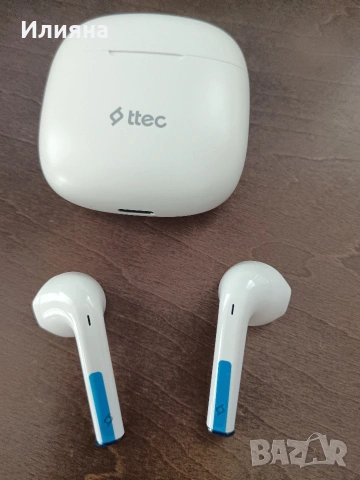 Bluetooth слушалки ttec Mode, TWS бели, снимка 3 - Безжични слушалки - 54106610