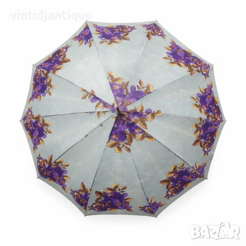 Винтидж чадъри - червеният е с бамбукова дръжка другите са класически дизайн, снимка 7 - Антикварни и старинни предмети - 54111584