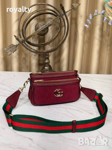 Gucci Нова Дамска Кожена Чанта Гучи Различни Цветове , снимка 5 - Чанти - 55082928
