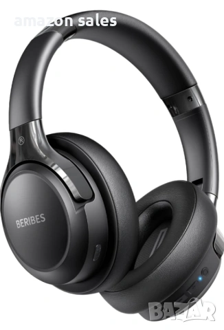 Безжични Bluetooth слушалки BERIBES с микрофон,65 часа време възпроизвеждане 6 музикални режимa HiFi