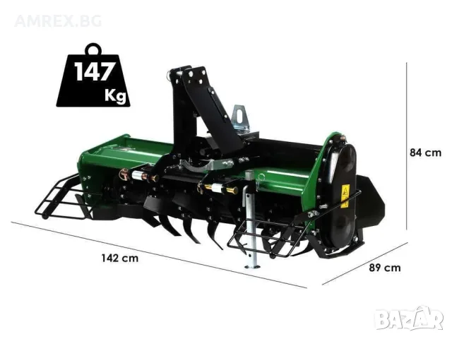 Тракторна фреза GreenBay TL 125 – 120 см с фиксиран навес, снимка 2 - Селскостопанска техника - 55325120