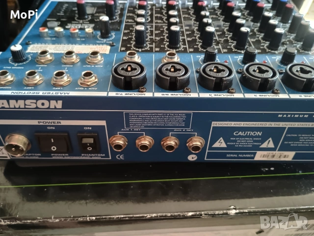 Samson MDR-8 - компактен смесителен пулт с ефект борд, снимка 2 - Ресийвъри, усилватели, смесителни пултове - 55174528