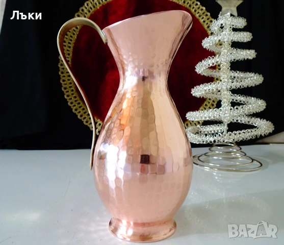 Медна кана Zint Handarbeit,безшевна чиста червена мед. , снимка 3 - Антикварни и старинни предмети - 54824018