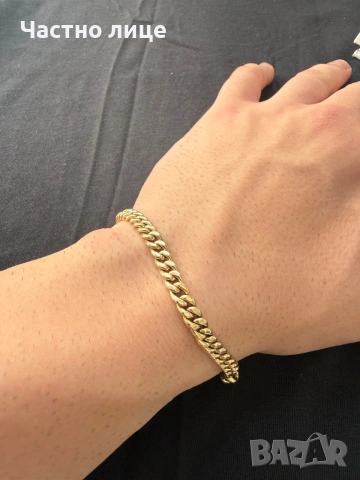 Масивна гривна 14К злато Cuban Link, снимка 3 - Гривни - 55104903