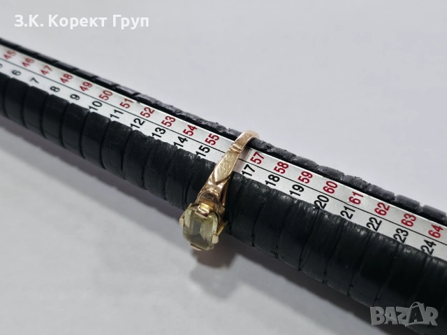 Дамски златен пръстен 14К 585 / 3,24 гр, снимка 6 - Пръстени - 54546380
