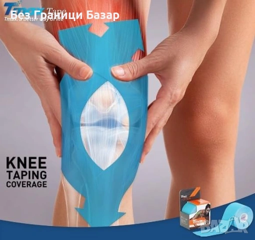 Нова Водоустойчива кинезио лента за мускули и стави 2 броя Еластична спортна тейп Tmax за болка , снимка 2 - Други - 54572206