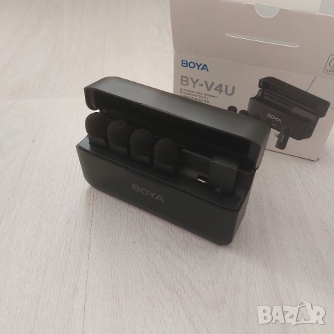 4-канална Безжична Микрофонна Система BOYA BY-V4U (USB-C) | Като Нова!, снимка 6 - Друга електроника - 54677599