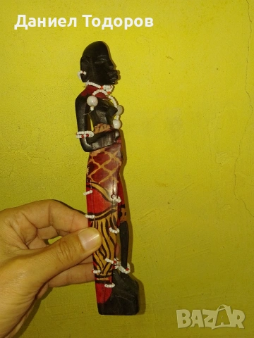 Стара Дървена Африканска Фигура , Статуетка - Масай, снимка 3 - Статуетки - 54323307