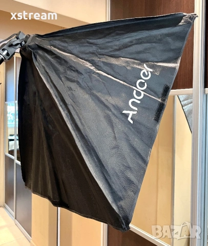 2бр Софтбокс Фотографско Студийно осветление, 1х със S-Type държач за Светкавица Neewer, 1х Andoer , снимка 12 - Светкавици, студийно осветление - 53952469