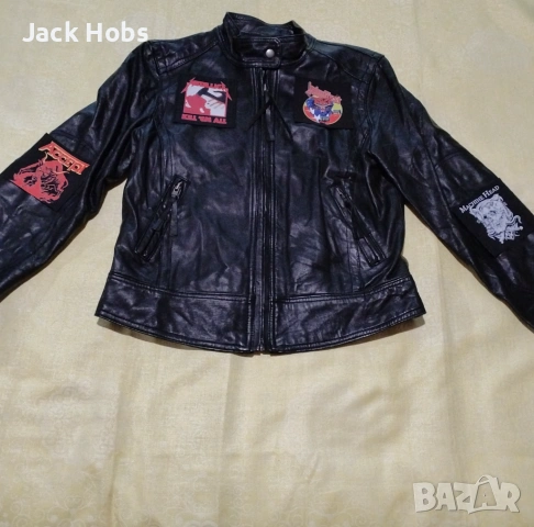 Метъл яке кожено 