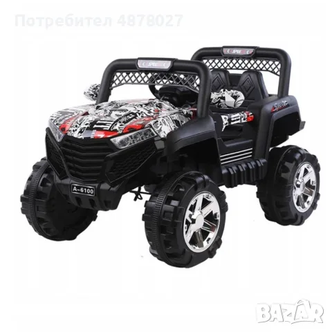 Детско електрическо бъги 4×4 с дистанционно, LED, USB и MP3 – 4 мотора, бяло, снимка 5 - Електрически играчки - 55523046
