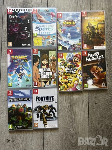 Nintendo Switch OLED (Пълен комплект) + Pro Контролер + 10 Игри + Калъф, снимка 8 - Nintendo конзоли - 55461984